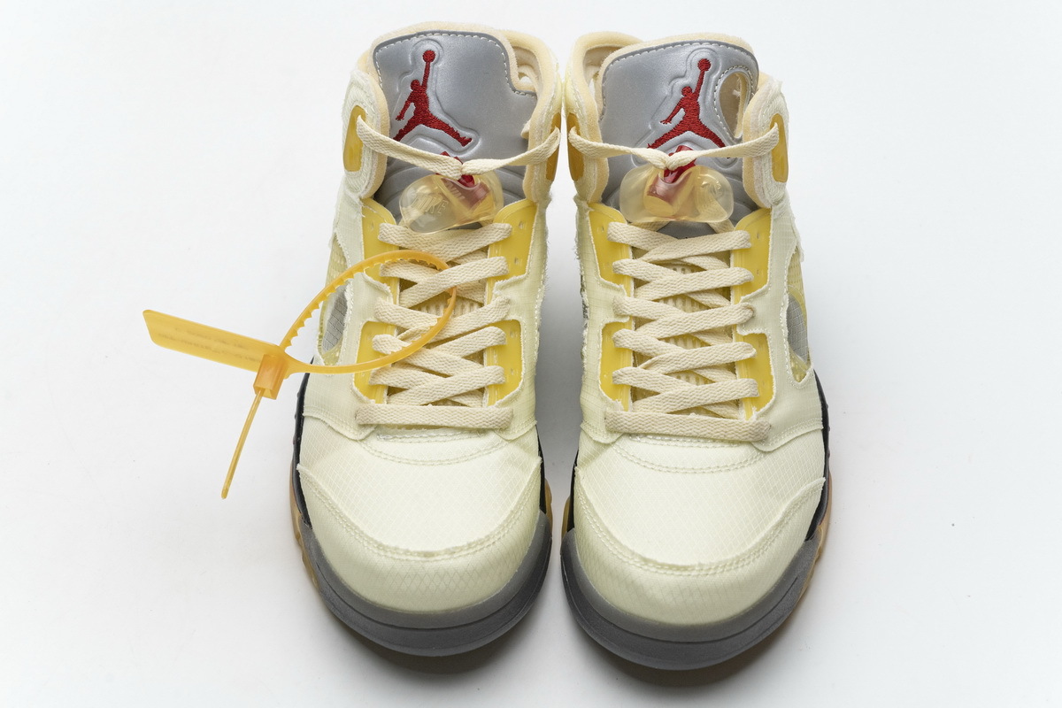 Get Air Jordan 5 Retro OFF-WHITE Sail DH8565-100