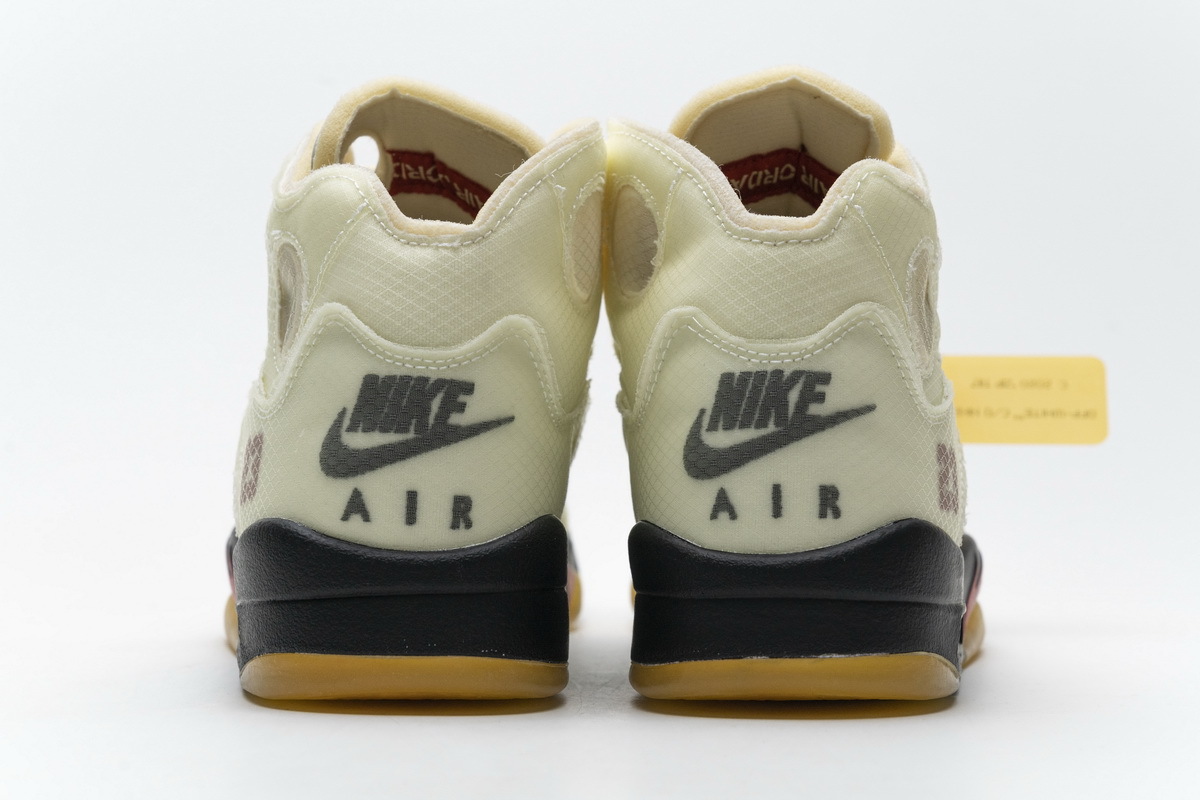Get Air Jordan 5 Retro OFF-WHITE Sail DH8565-100