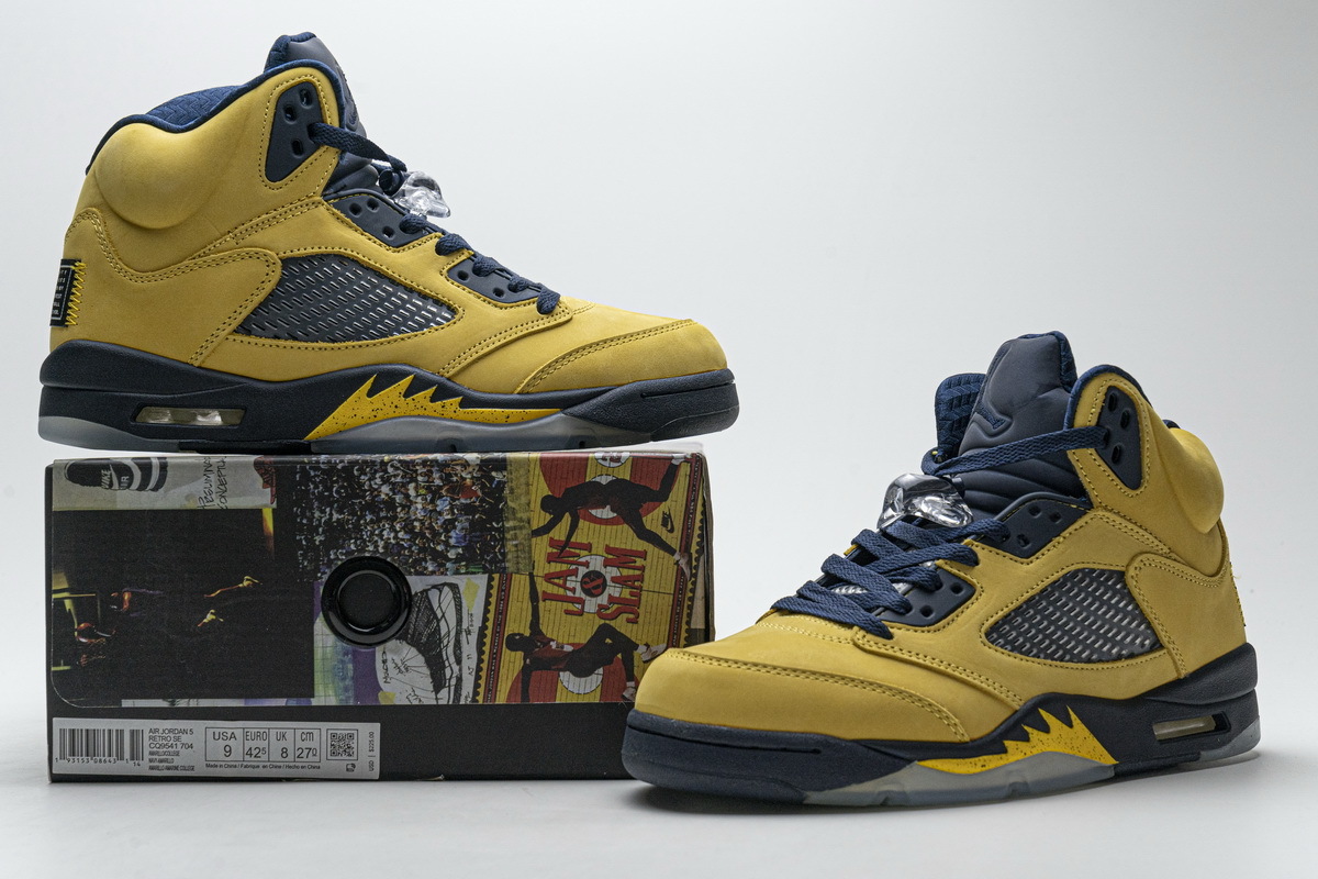 Get Air Jordan 5 Retro Michigan (2019) CQ9541-704