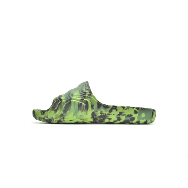 Get adidas originals Adilette 22 Slides Black Green HP6524