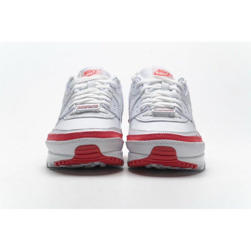 Get Nike Air Max 90 Undefeated White Solar Red CJ7197-103