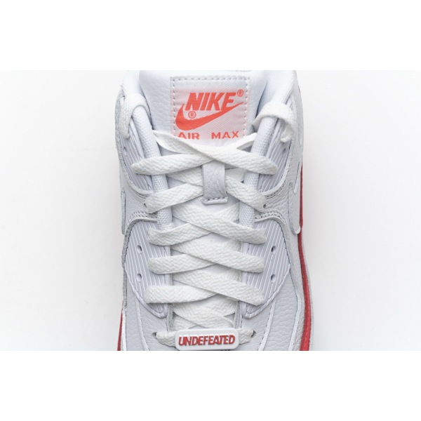 Get Nike Air Max 90 Undefeated White Solar Red CJ7197-103