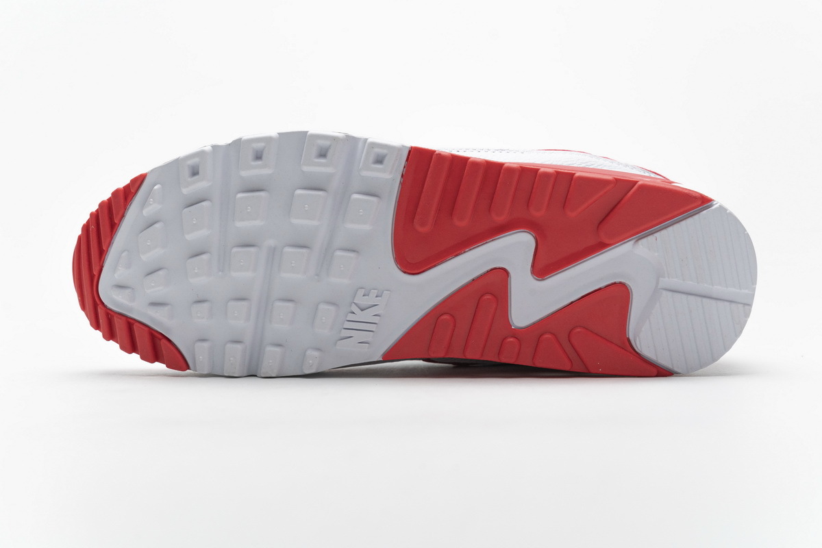 Get Nike Air Max 90 Undefeated White Solar Red CJ7197-103