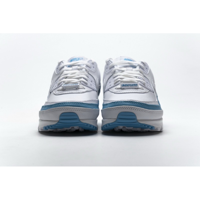 Get Nike Air Max 90 Undefeated White Blue Fury CJ7197-102