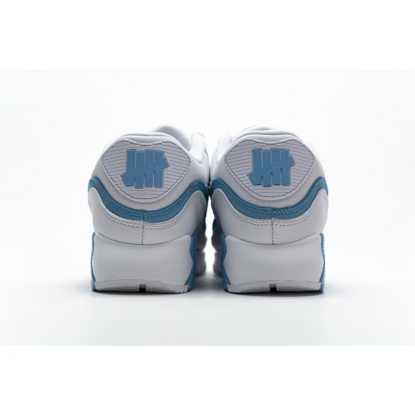 Get Nike Air Max 90 Undefeated White Blue Fury CJ7197-102