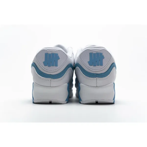 Get Nike Air Max 90 Undefeated White Blue Fury CJ7197-102