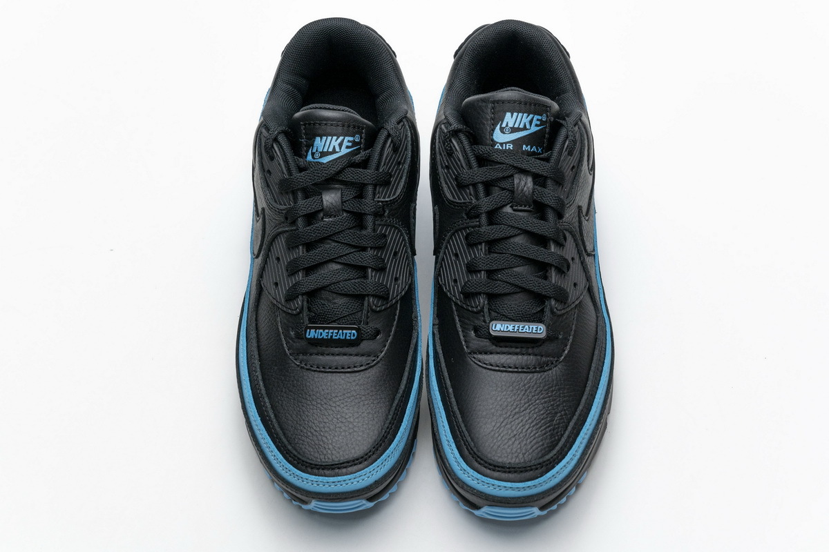 Get Nike Air Max 90 Undefeated Black Blue Fury CJ7197-002