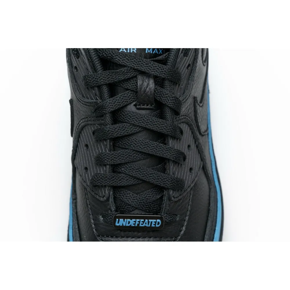Get Nike Air Max 90 Undefeated Black Blue Fury CJ7197-002