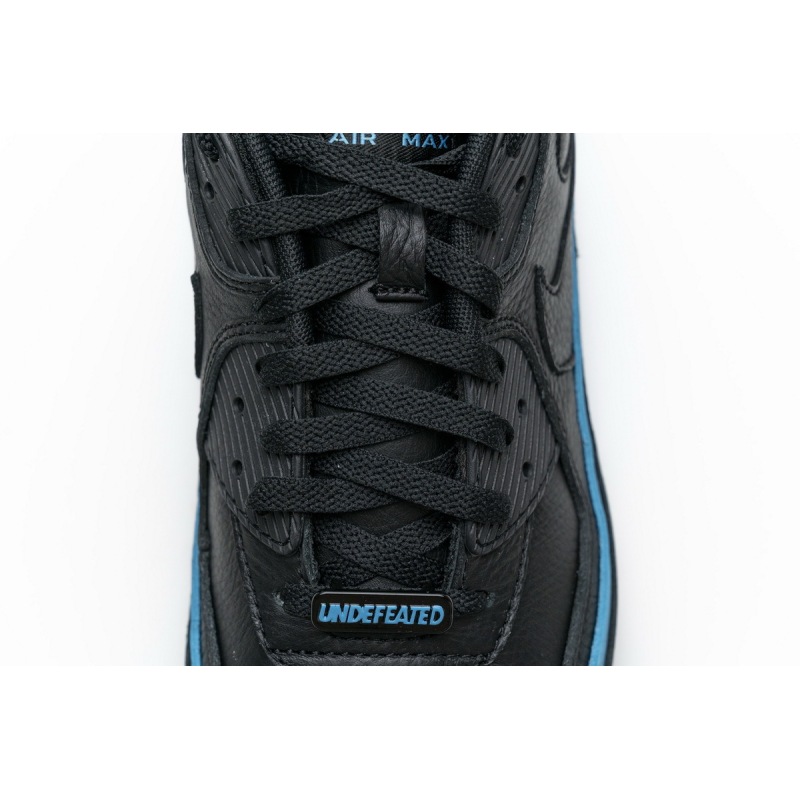 Get Nike Air Max 90 Undefeated Black Blue Fury CJ7197-002