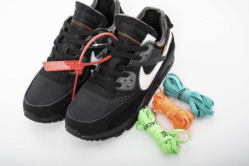 Get Nike Air Max 90 OFF-WHITE Black AA7293-001