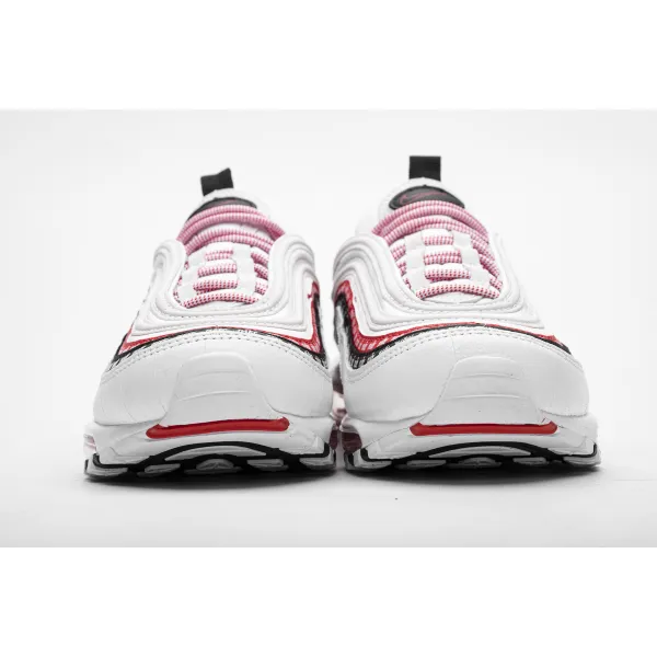 Get Nike Air Max 97 Sketch Logo White Black Red CK9397-100