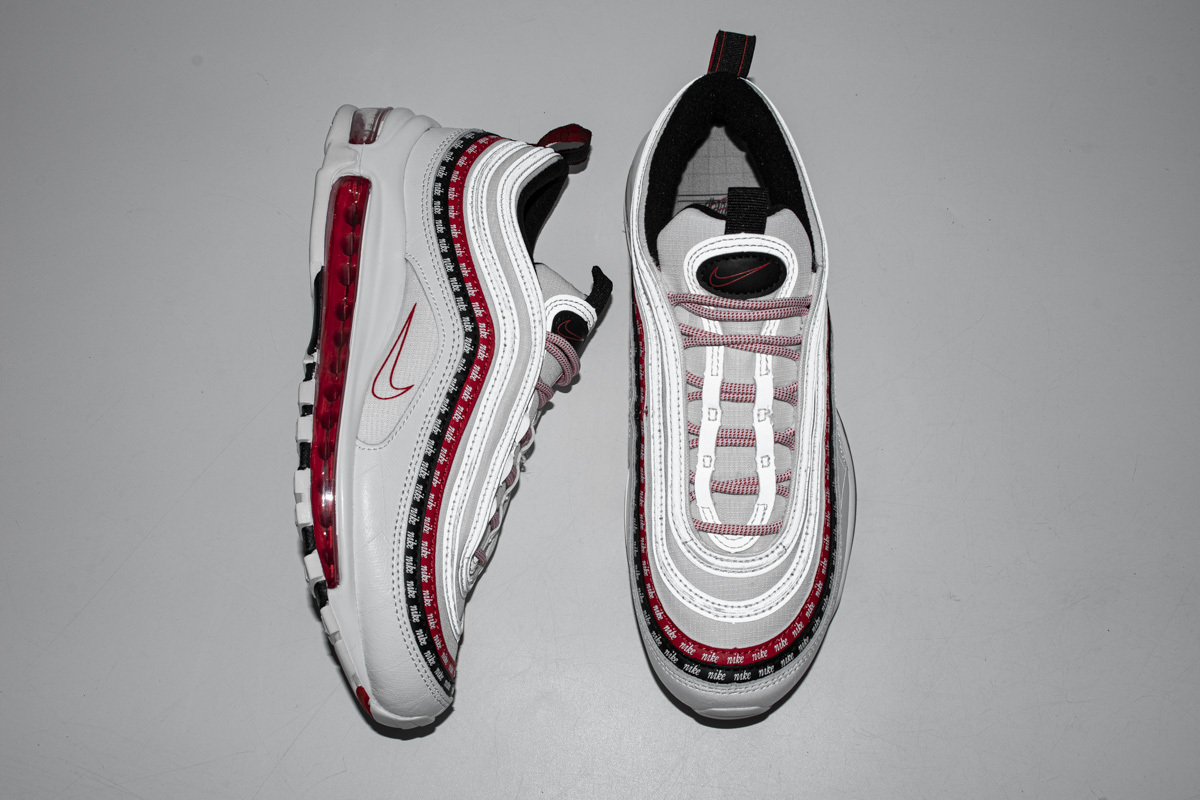 Get Nike Air Max 97 Sketch Logo White Black Red CK9397-100