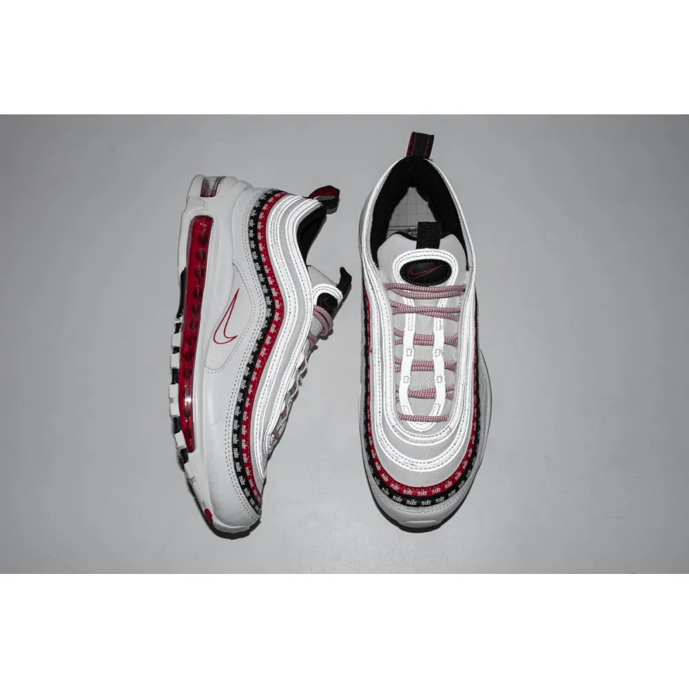 Get Nike Air Max 97 Sketch Logo White Black Red CK9397-100