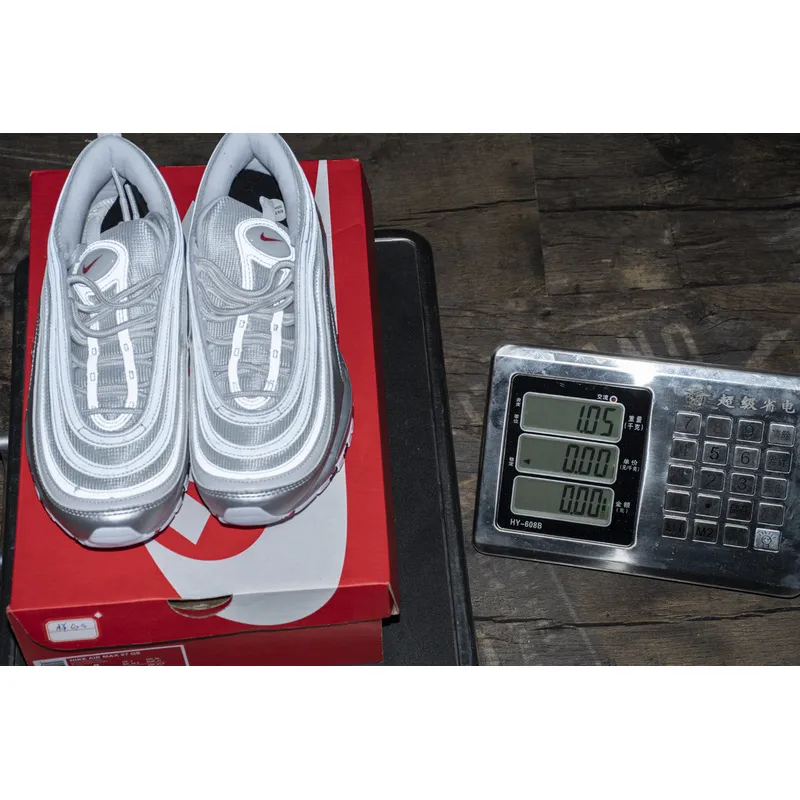 Get Nike Air Max 97 Silver White AT5458-100