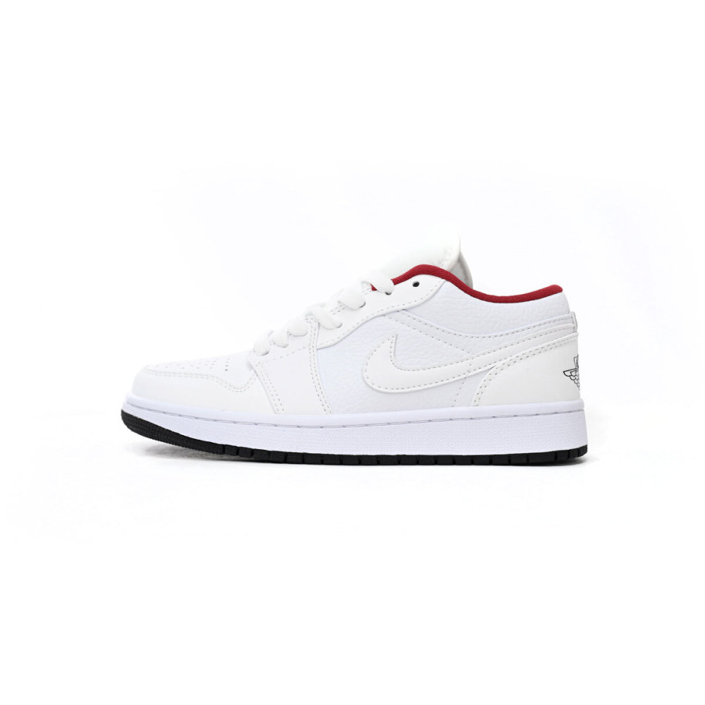 Get Air Jordan 1 Low All-white Red 553560-164