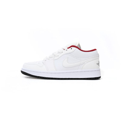 Get Air Jordan 1 Low All-white Red 553560-164 01