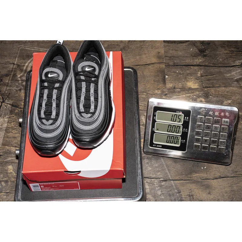 Get Nike Air Max 97 Swoosh Air Logos Black White AR7621-001