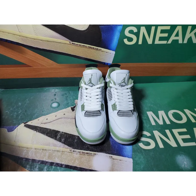 OG  Air Jordan 4 WMNS “Oil Green”Seafoam (W) AQ9129-103