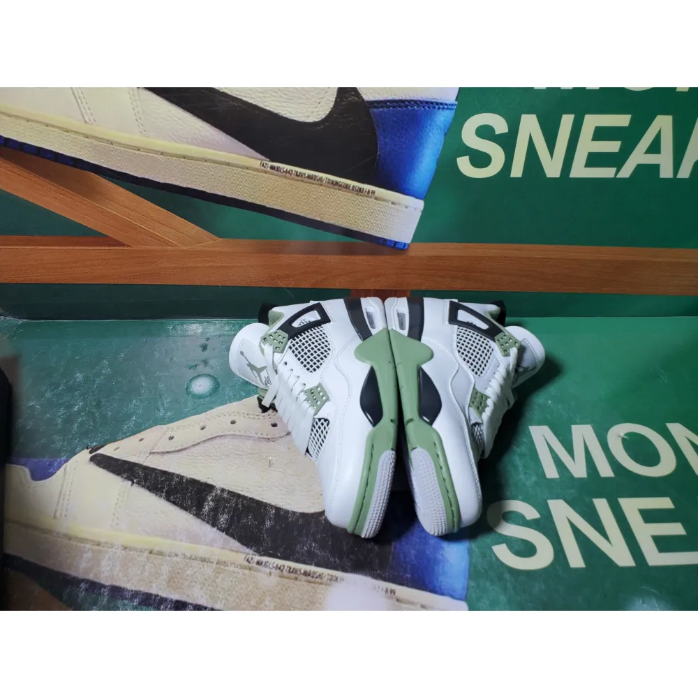 OG  Air Jordan 4 WMNS “Oil Green”Seafoam (W) AQ9129-103