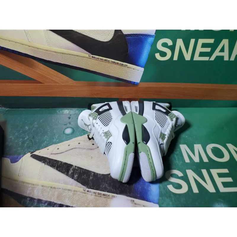 OG  Air Jordan 4 WMNS “Oil Green”Seafoam (W) AQ9129-103
