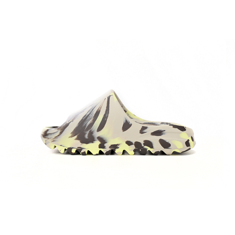 Get Yeezy Slide Enflame Oil Painting Ink Yellow FZ5899