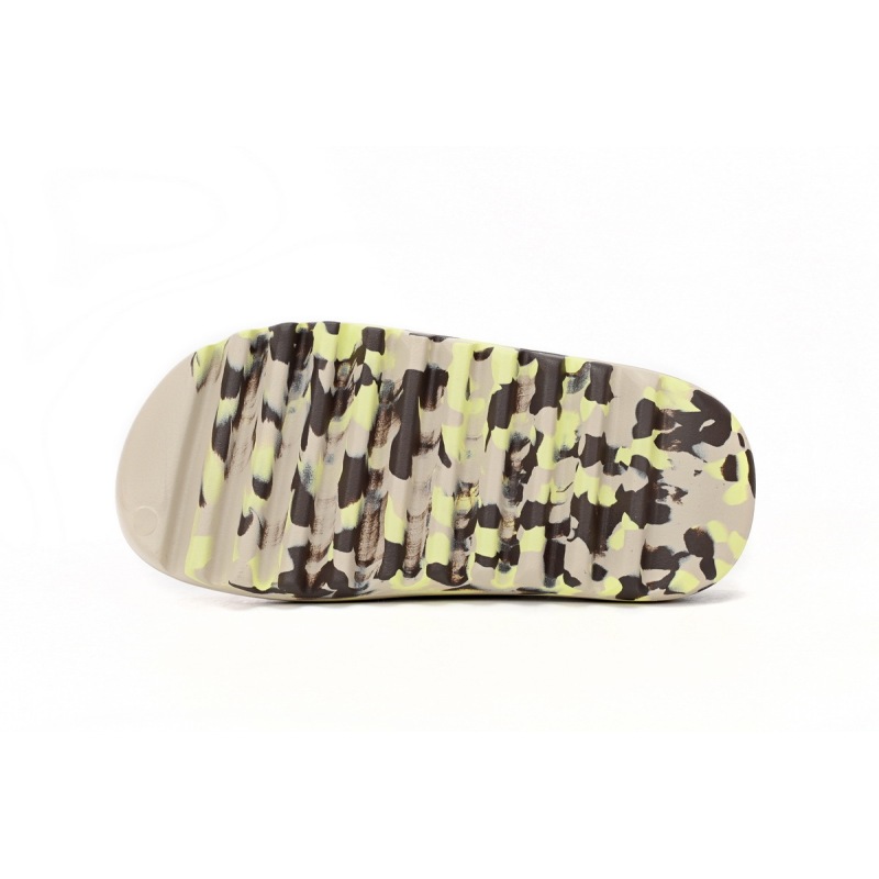 Get Yeezy Slide Enflame Oil Painting Ink Yellow FZ5899