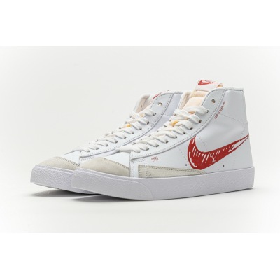 Get Nike Blazer Mid 77 Sketch White Red CW7580-100 01