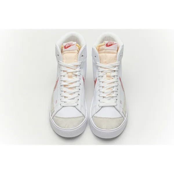 Get Nike Blazer Mid 77 Sketch White Red CW7580-100