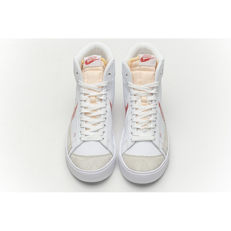 Get Nike Blazer Mid 77 Sketch White Red CW7580-100