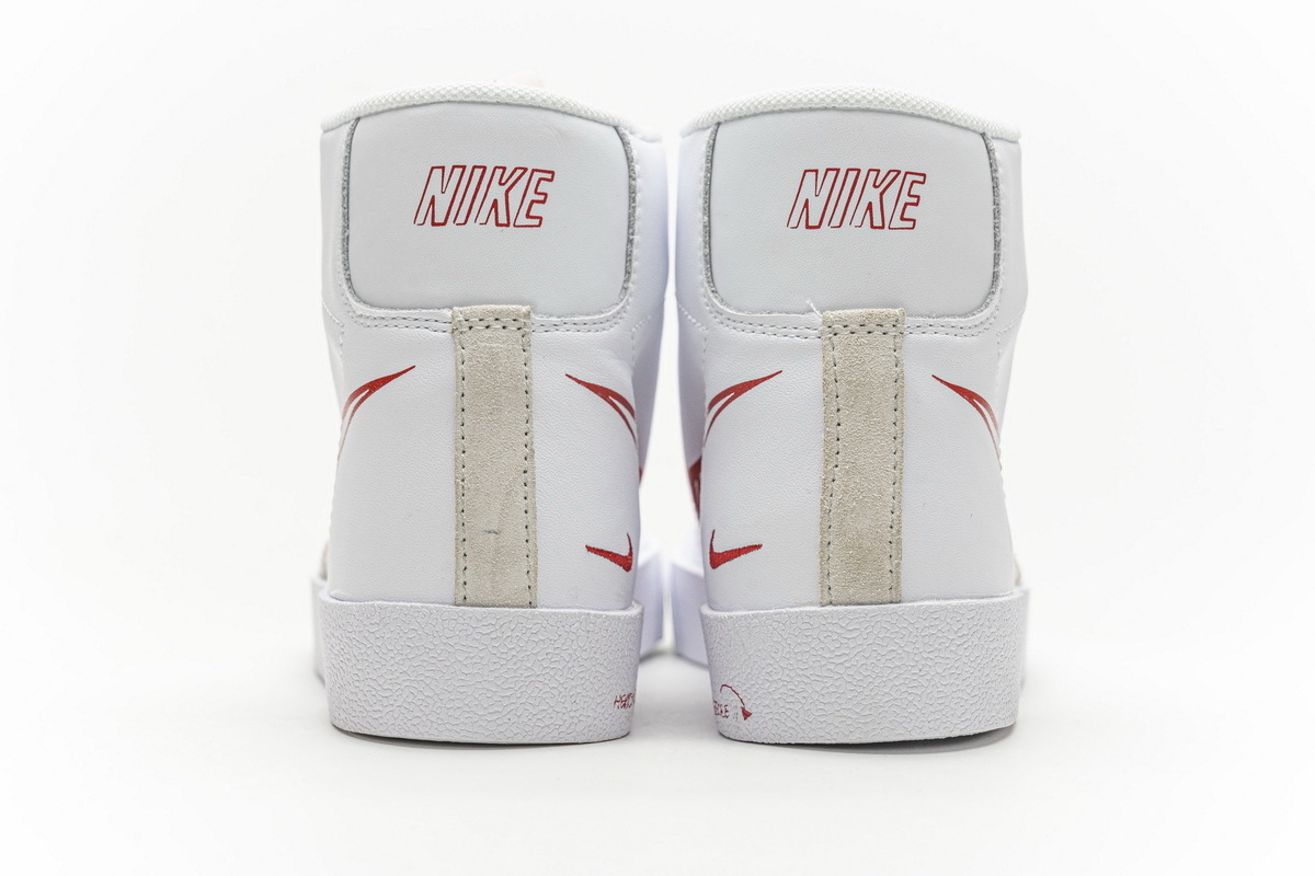 Get Nike Blazer Mid 77 Sketch White Red CW7580-100