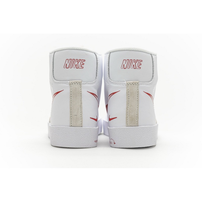 Get Nike Blazer Mid 77 Sketch White Red CW7580-100