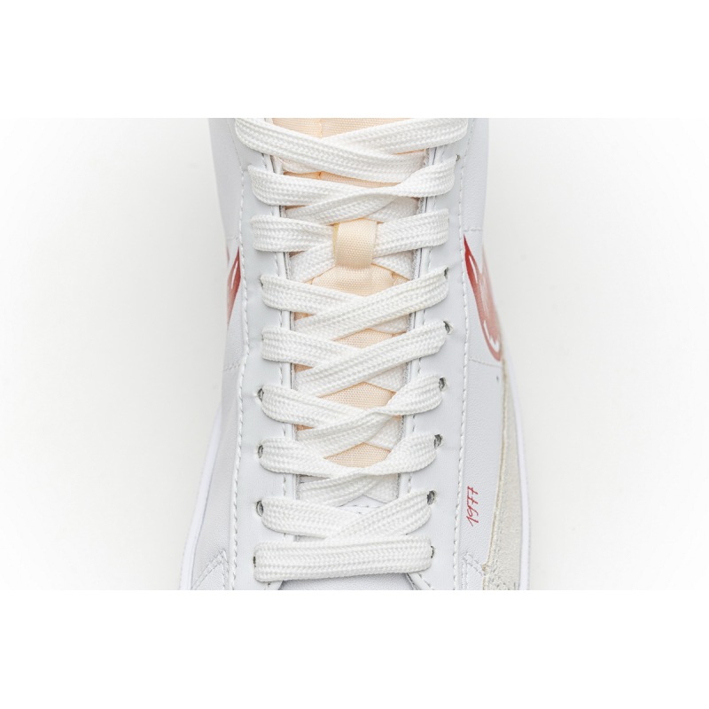 Get Nike Blazer Mid 77 Sketch White Red CW7580-100