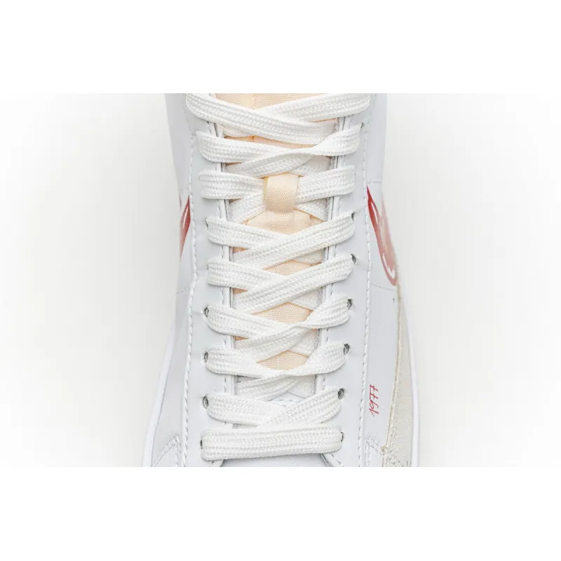 Get Nike Blazer Mid 77 Sketch White Red CW7580-100
