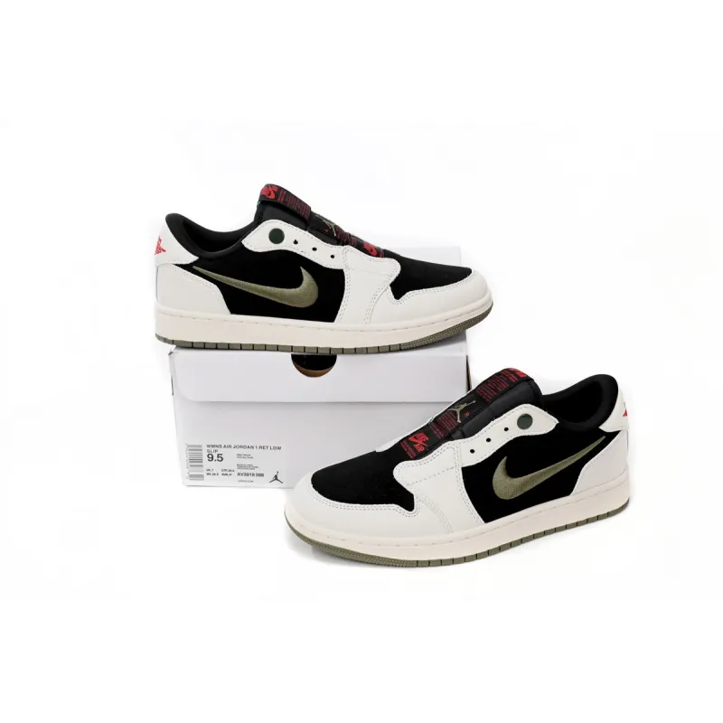Get Air Jordan 1 Low Army Green AV3918-388