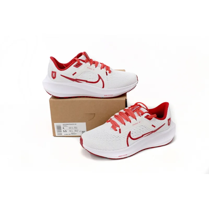 Nike Air Zoom Pegasus 40 White Red FJ2844-100