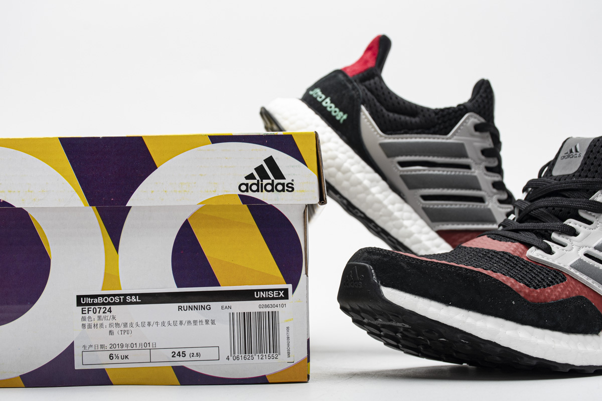 Get Adidas Ultra Boost S&L Black Grey Power Red EF0724