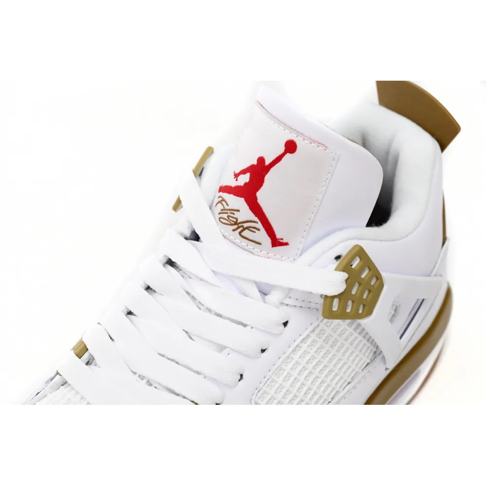 Get Nike SB x Air Jordan 4 White Brown DR5415-120 