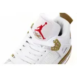 Get Nike SB x Air Jordan 4 White Brown DR5415-120 