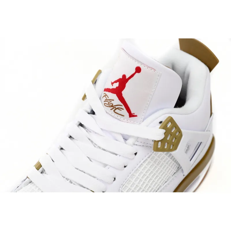 Get Nike SB x Air Jordan 4 White Brown DR5415-120 