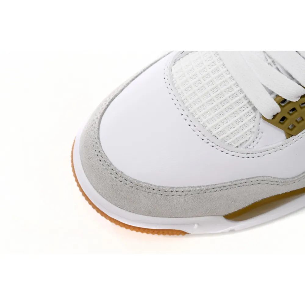 Get Nike SB x Air Jordan 4 White Brown DR5415-120 