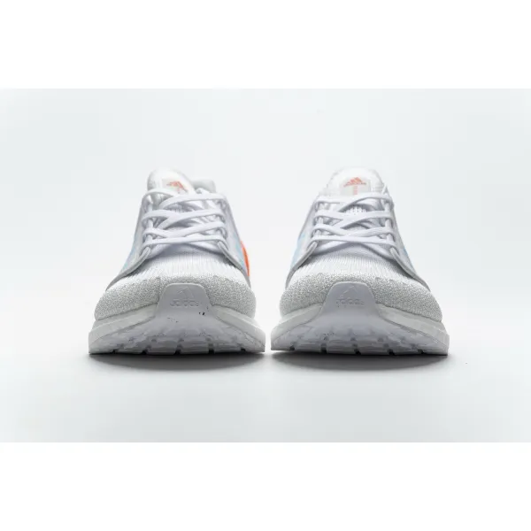 Get Adidas Ultra Boost 20 White Sharp Blue True Orange EG0768