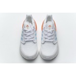 Get Adidas Ultra Boost 20 White Sharp Blue True Orange EG0768