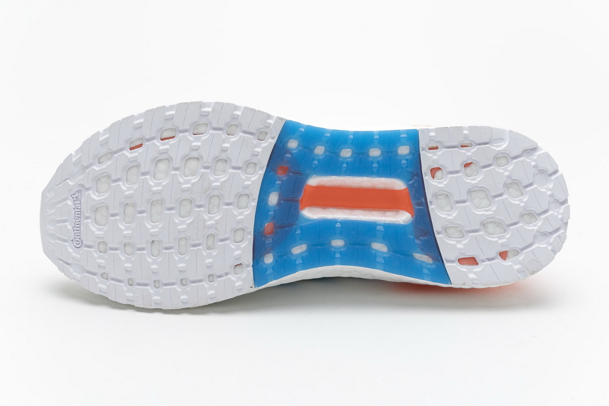 Get Adidas Ultra Boost 20 White Sharp Blue True Orange EG0768