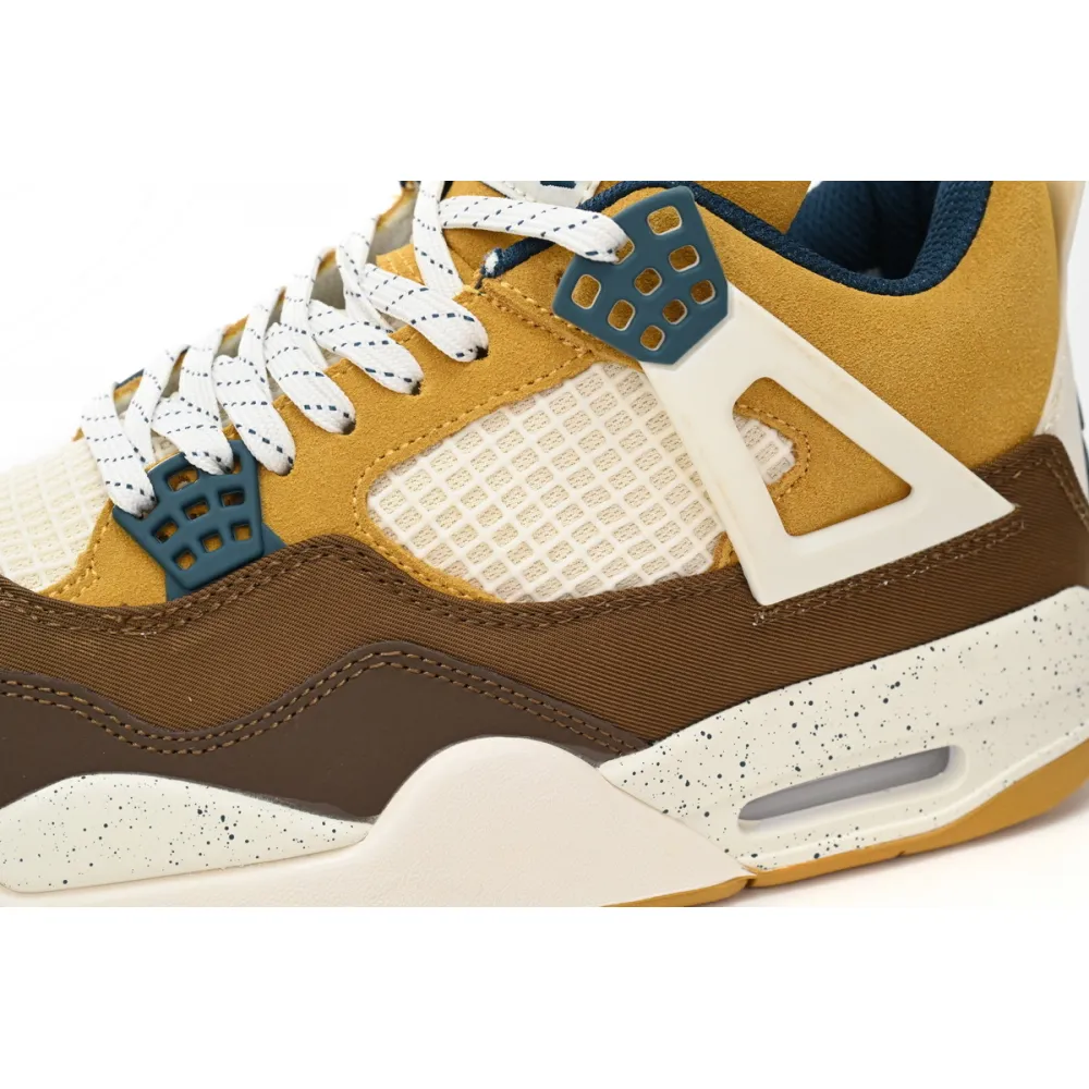 Get Air Jordan 4 Cacao Wow Brown White FB2214-200