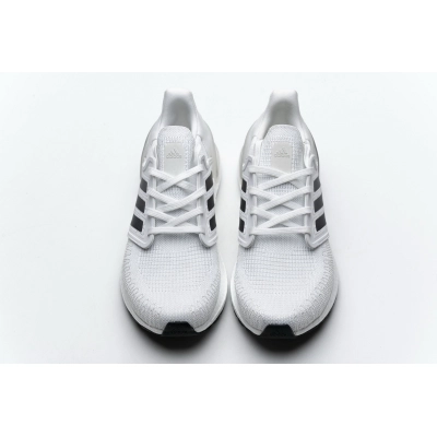 Get Adidas Ultra BOOST 20 CONSORTIUM White Silver Grey EG0783 02
