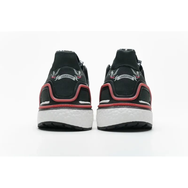 Get Adidas Ultra BOOST 20 Black White Red FX8895