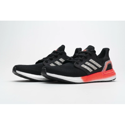 Get Adidas Ultra Boost 20 Core Black Signal Coral EG0756 01