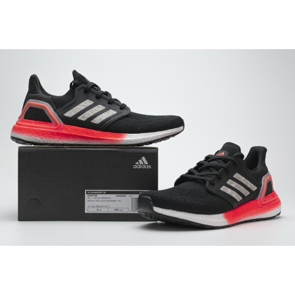 Get Adidas Ultra Boost 20 Core Black Signal Coral EG0756