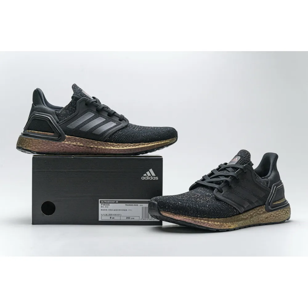 Get Adidas Ultra Boost 20 Black Signal Pink FV8335