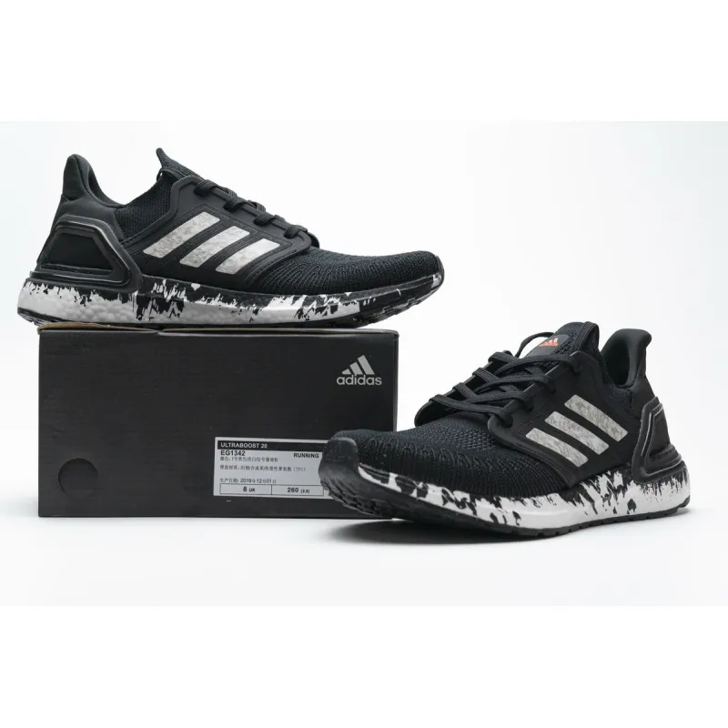 Get Adidas Ultra Boost 20 Marble Black EG1342